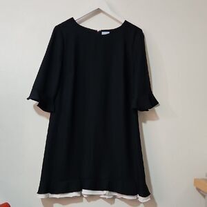 CeCe Mini Ruffle Dress with White Hem 12